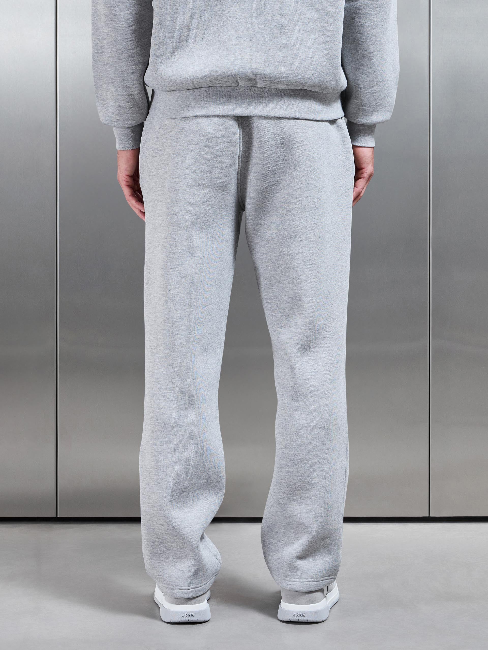 Essential Straight Leg Jogger in Marl Grey