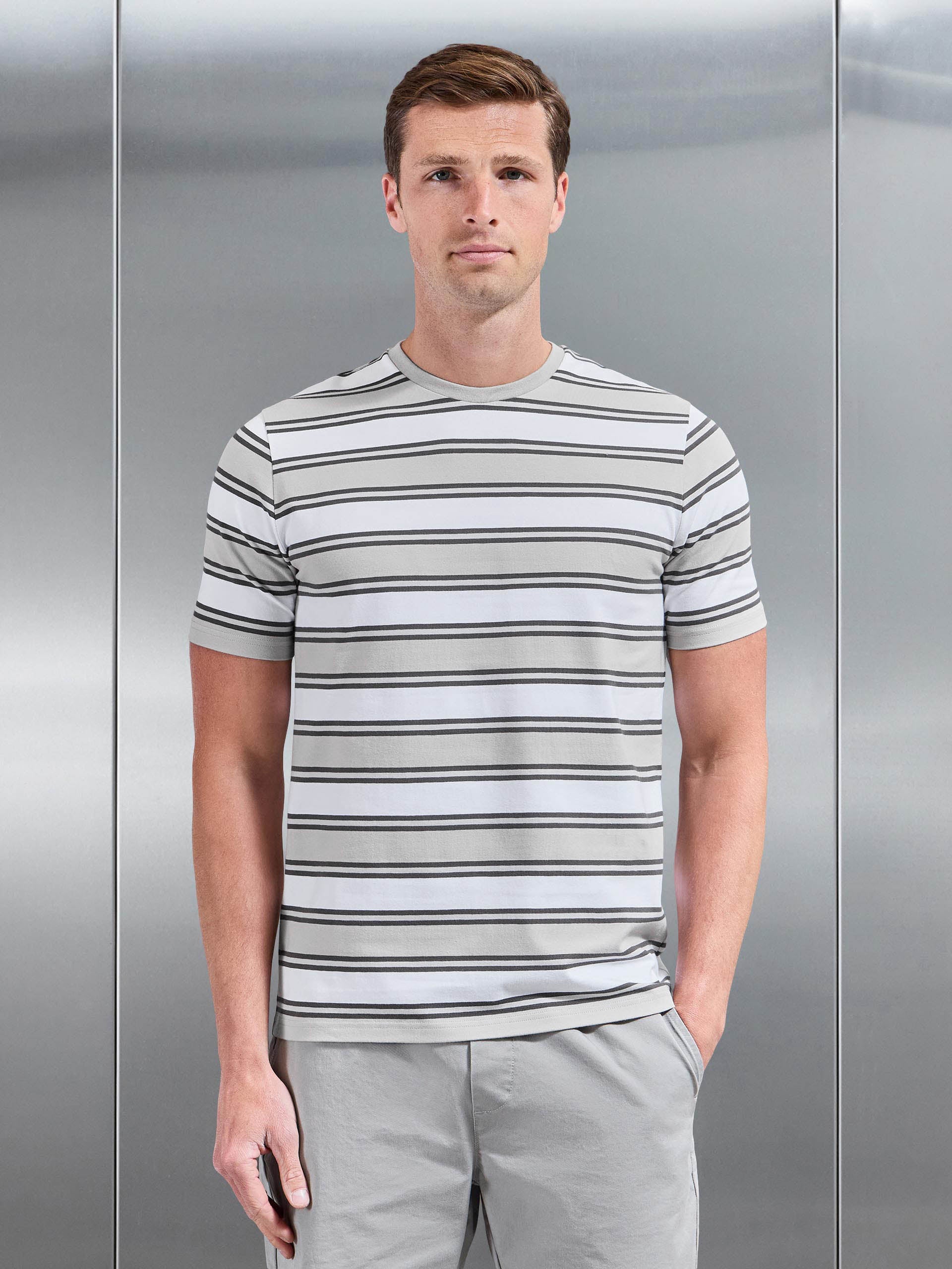 Stripe T-Shirt in Stone