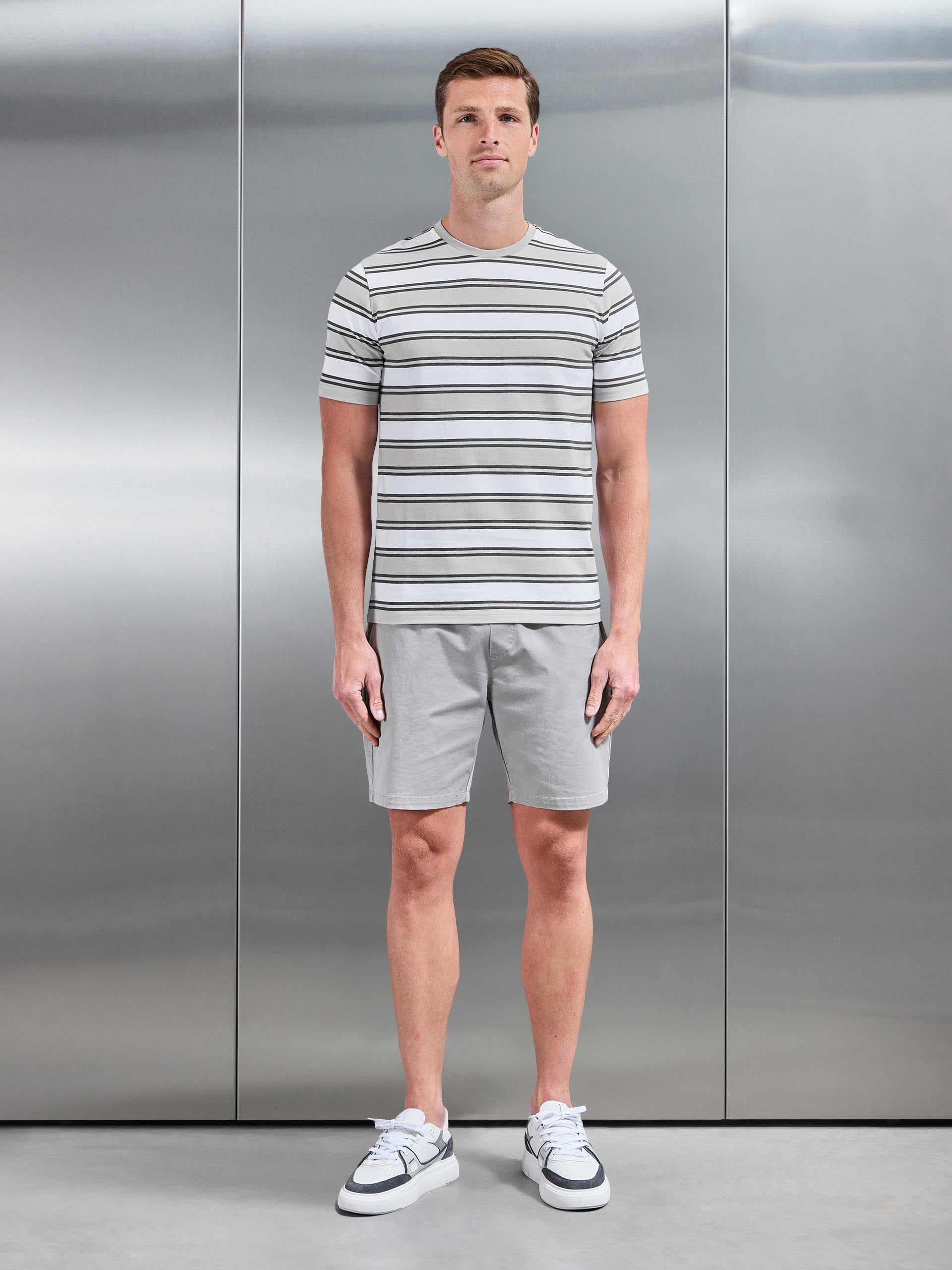 Stripe T-Shirt in Stone