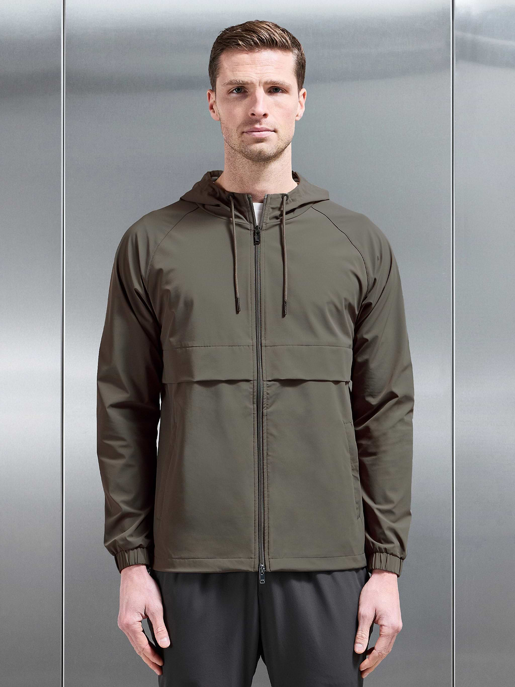 Shell Windbreakert Flex Shell Windbreaker in Olive | ARNE UK