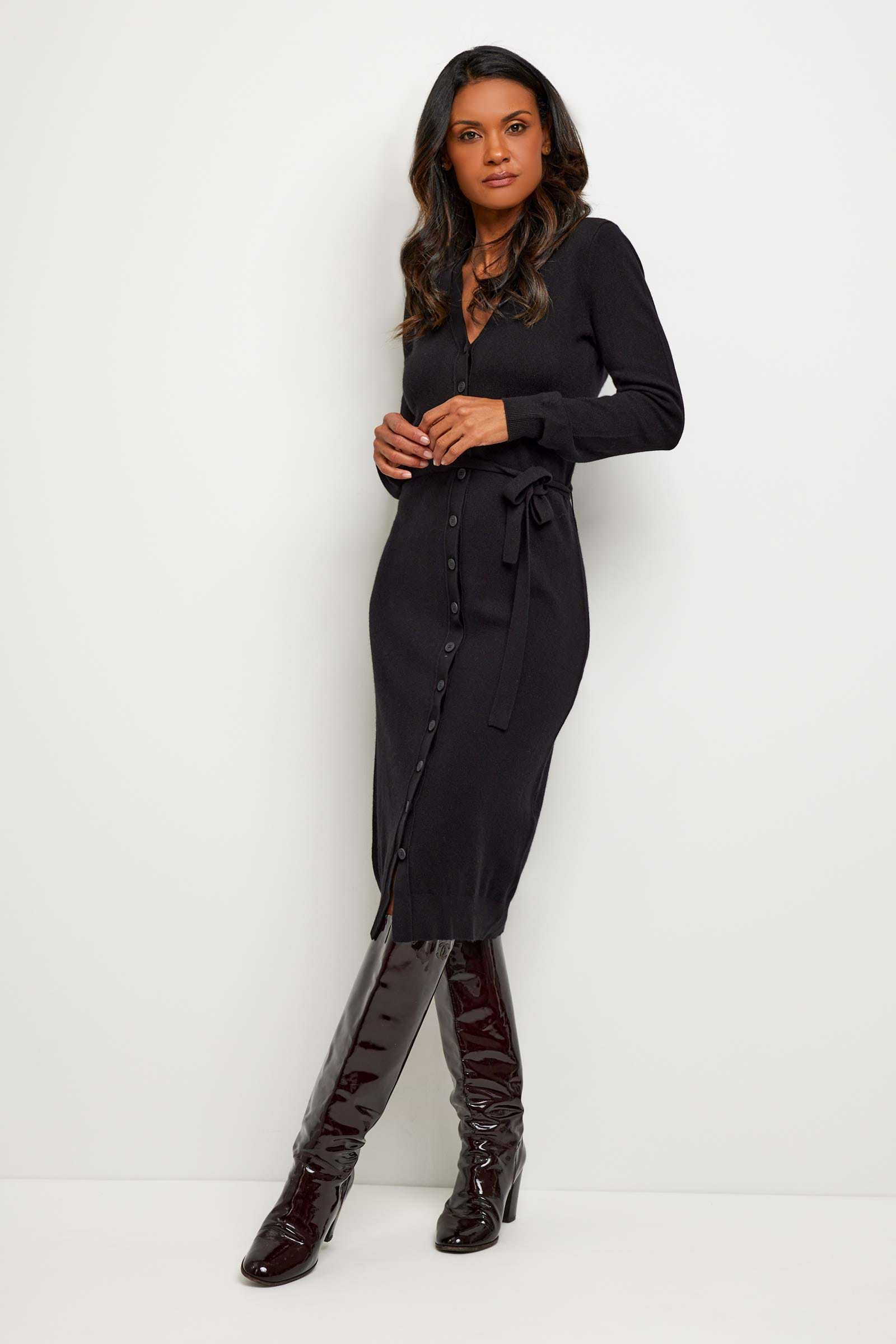 Anatomie Avery Cashmere Sweater Dress | Black