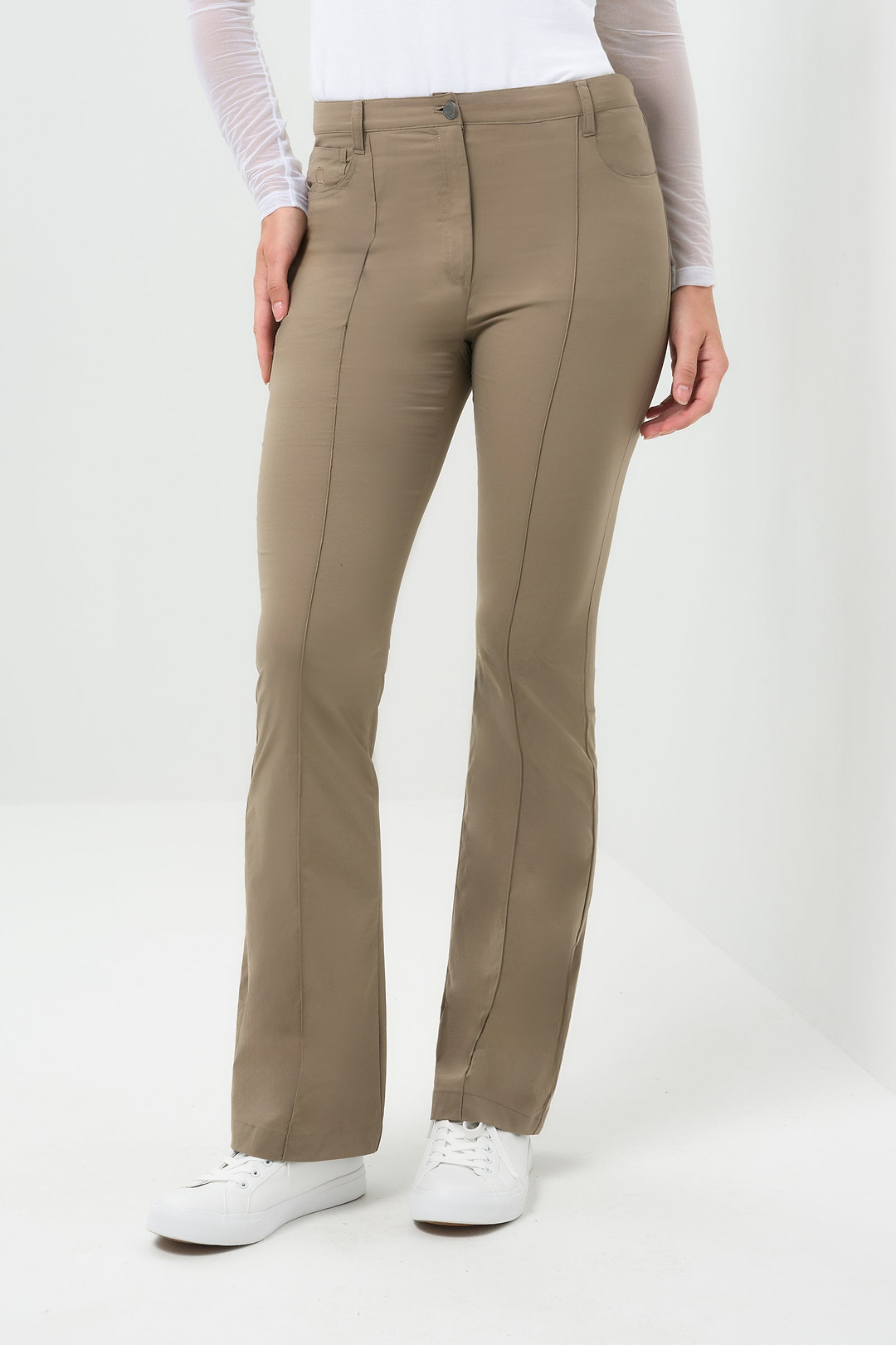 Katya Ultralight Flare Pant with Pintucking – Anatomie