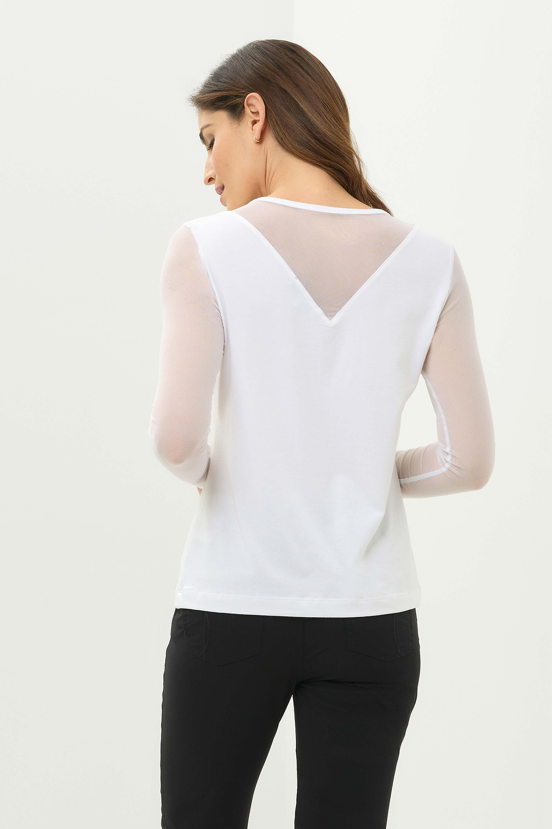 Kim Mesh-Sleeve Top in Pima Modal – Anatomie
