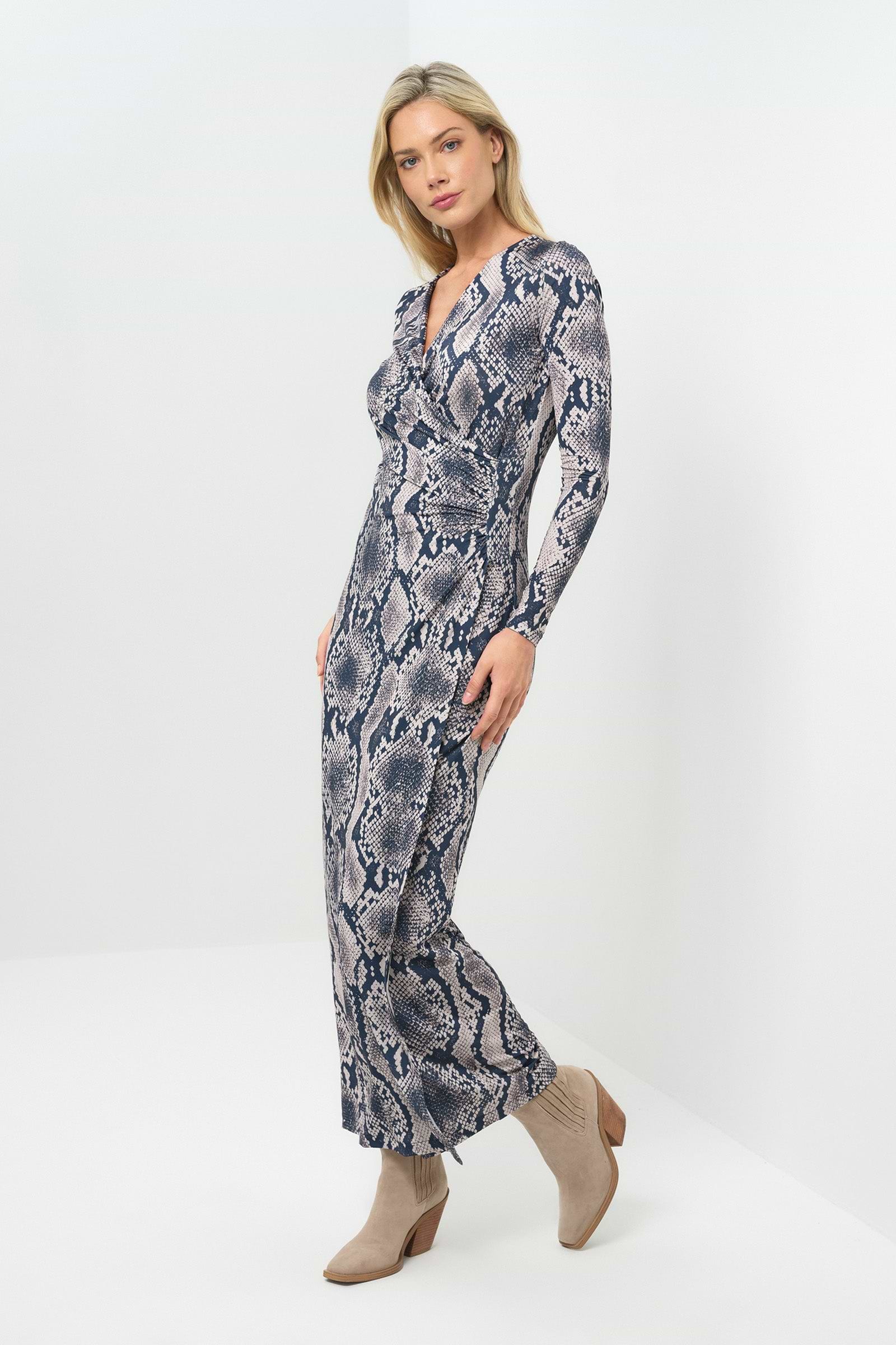 janette fashion wrap dress Printed Janie Wrap Maxi Dress