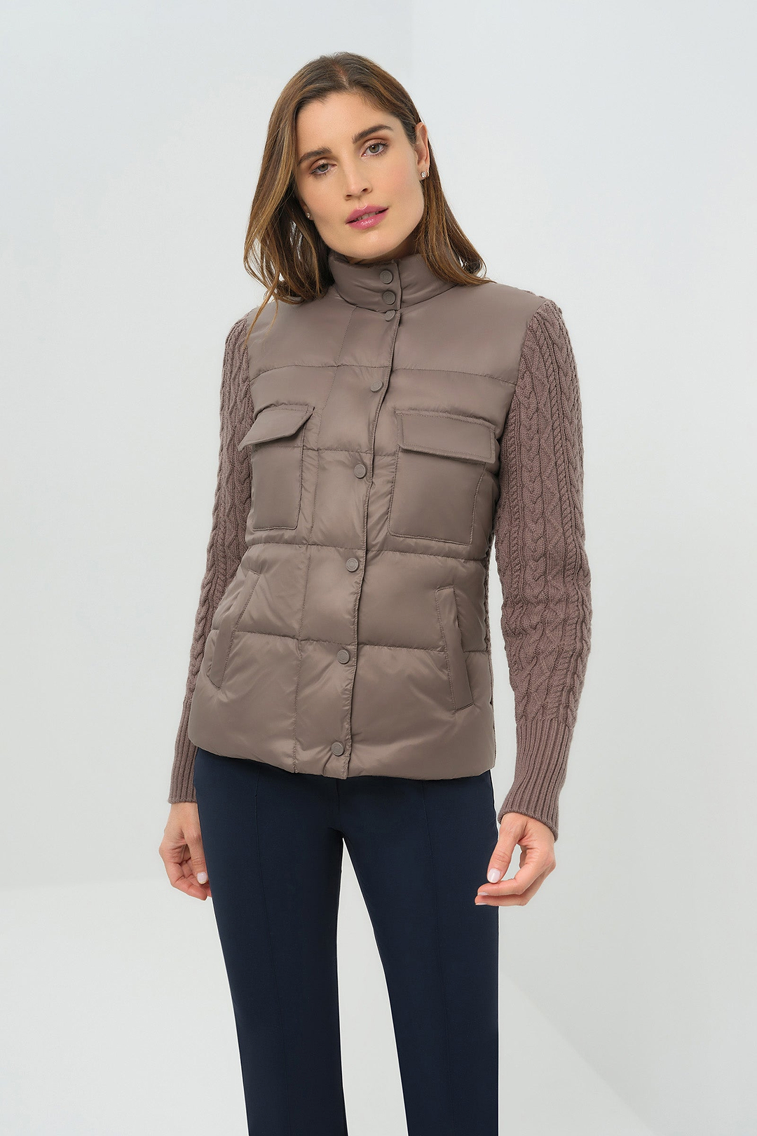 Nina Puffer Jacket with Knit Back and Sleeves – Anatomie