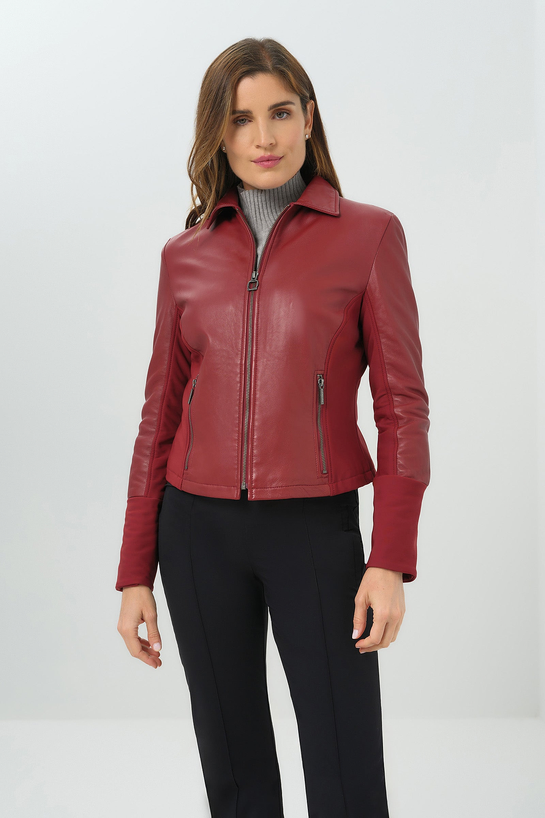 Dill Leather Jacket With Fleece Lined Panels – Anatomie