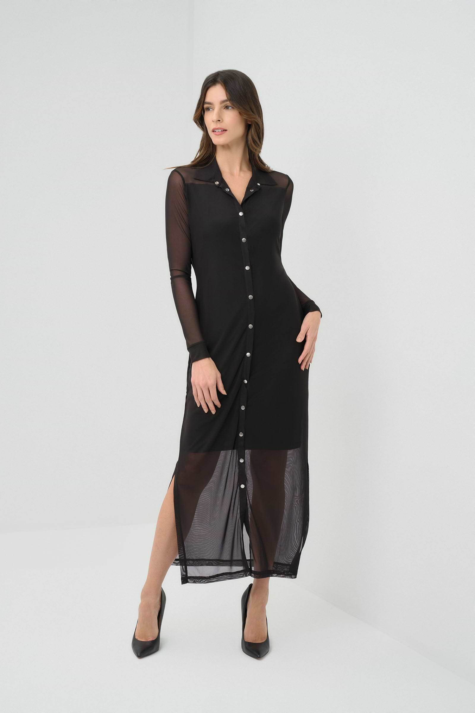 Colette Mesh Overlay Dress - Anatomie Black / XL Colette Mesh Overlay Dress - Anatomie Black / XL