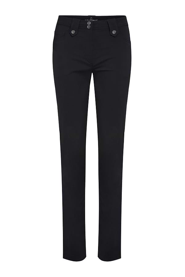 The Best Travel Pants. Flat Lay of the Skyler Travel Pant in Black
