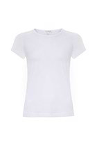 The Best Travel Shirt. Flat Lay of a Melissa Pima Cotton T-Shirt in White
