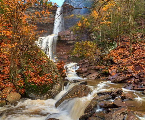 El mejor follaje otoñal en las montañas Catskill, Nueva York