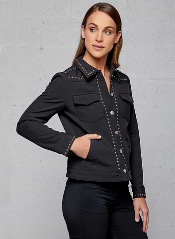 Chaqueta de viaje con tachuelas y forro polar Viola