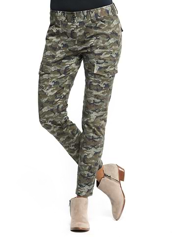 Pantalones cargo elásticos de camuflaje Karo para viajes de otoño