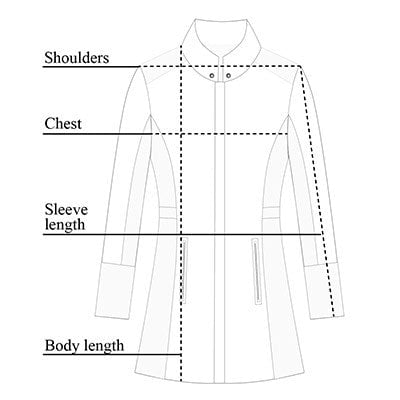 Camo City Slick Jacket Size Chart
