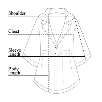 Gale Leather Lycra Cape Size Chart