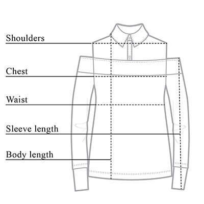 Gigi Cold Shoulder Top Size Chart