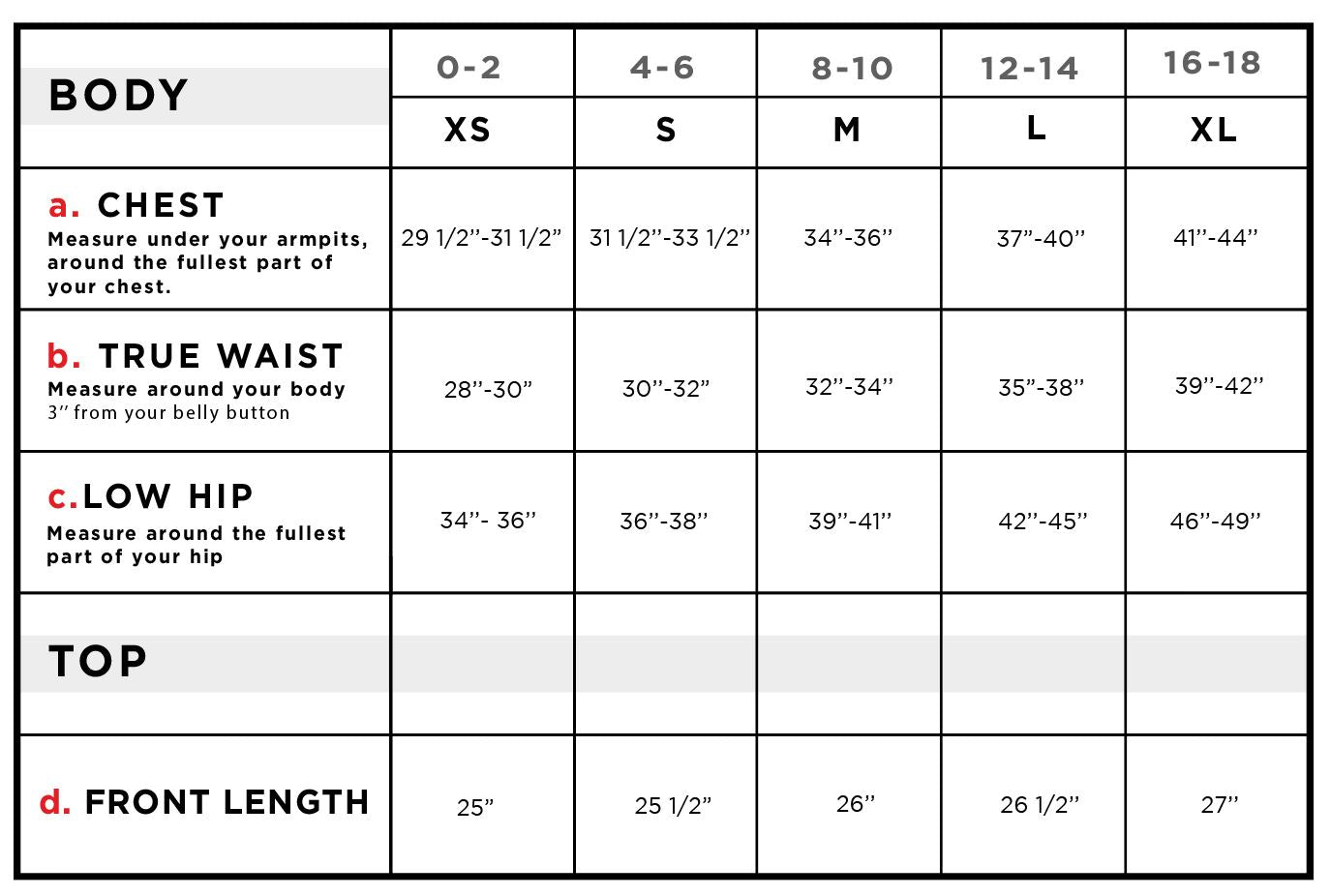 Halsey Ribbed Turtleneck Top with Mesh Panel Inserts Size Chart