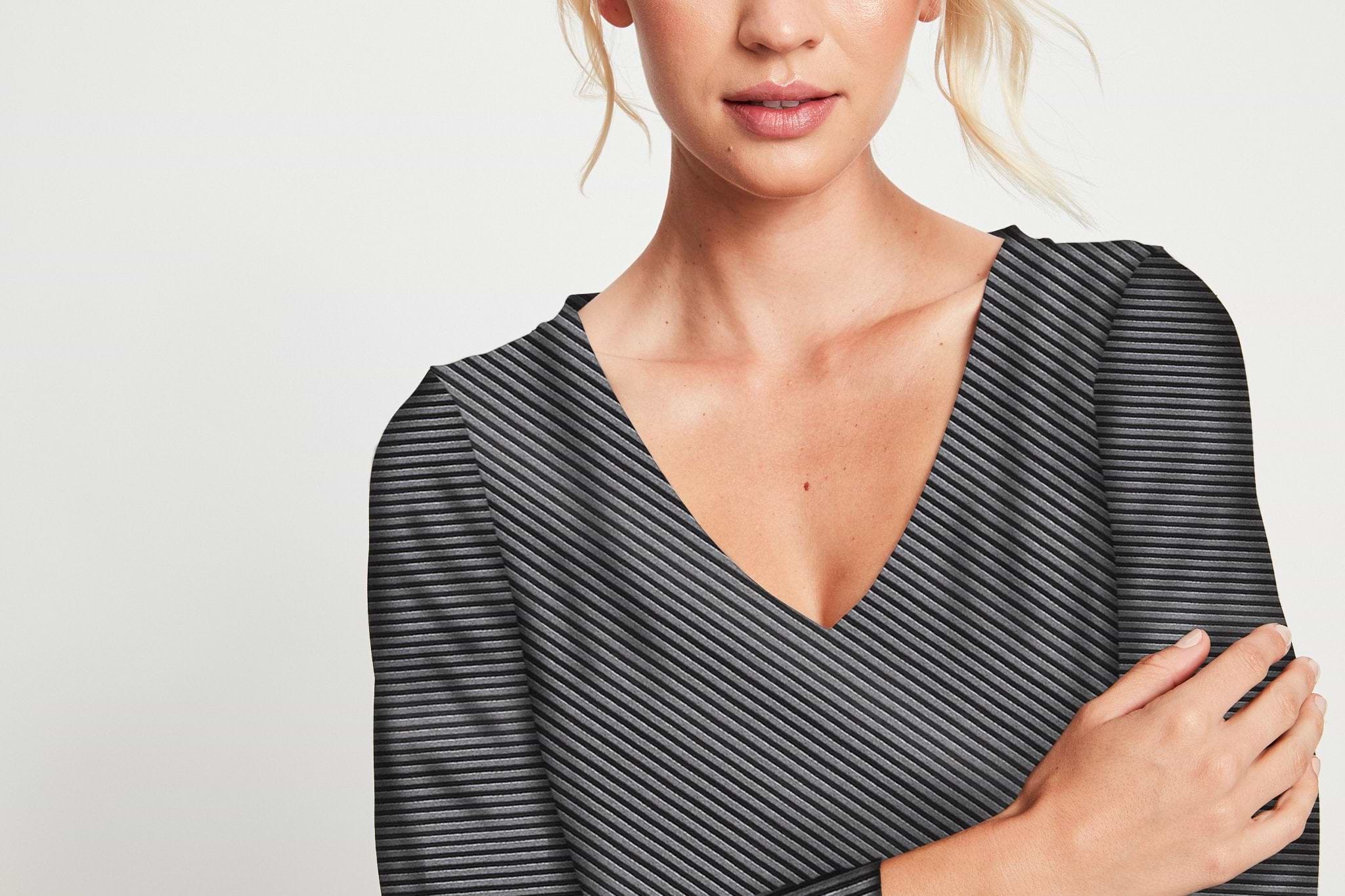 Top de jersey con cuello en V y mangas 3/4 de Irma