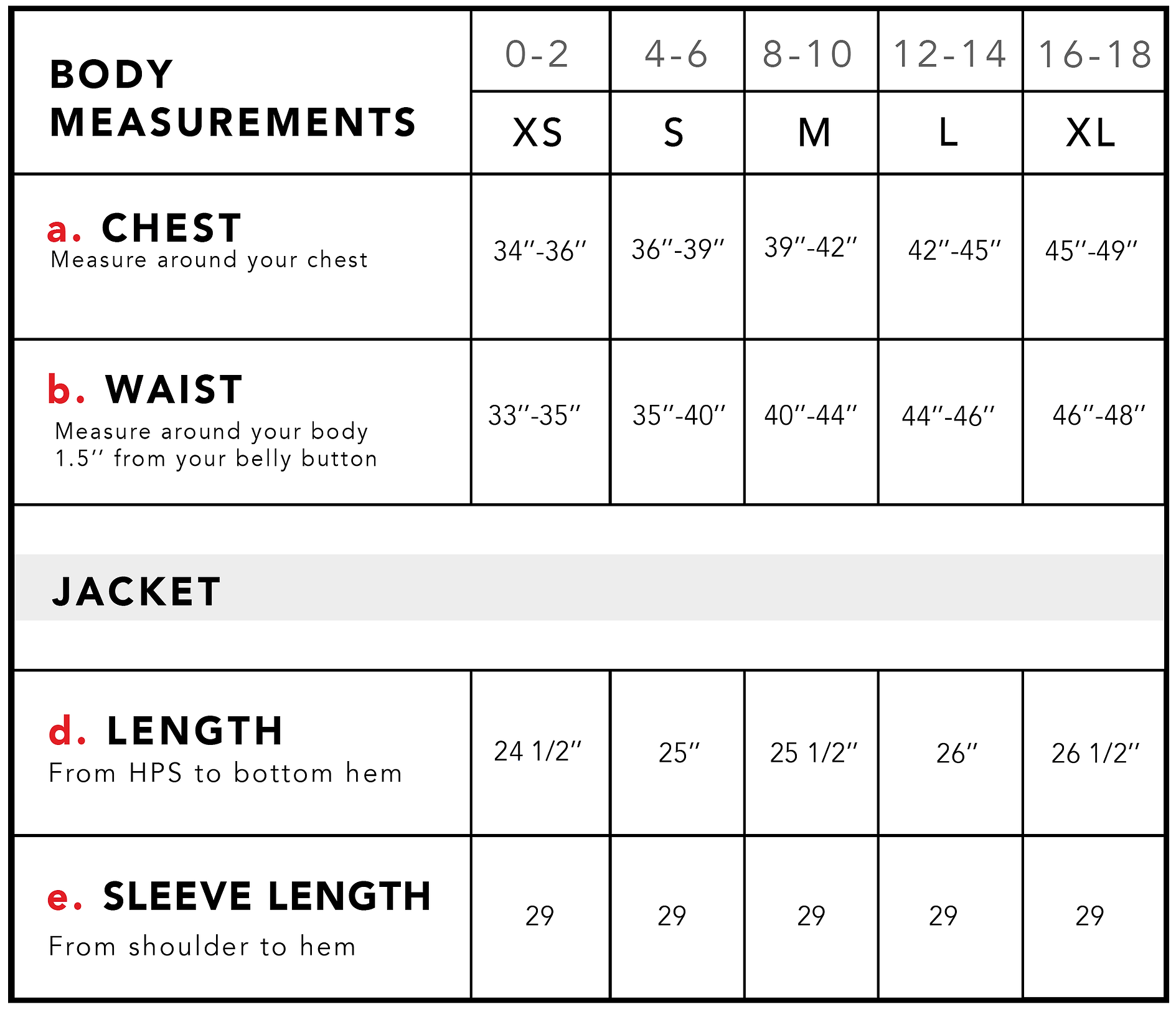 Suzie Cashmere Hoodie Size Chart