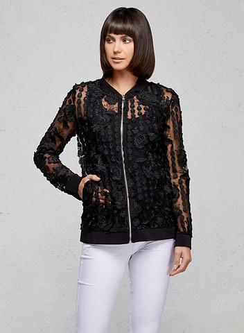 Chaquetas estilo primavera Chaqueta bomber de encaje Ariele