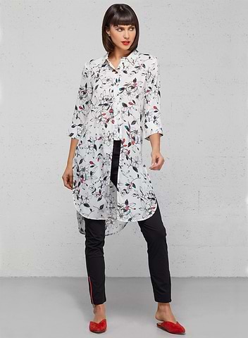 Túnica con botones y estampado Cece