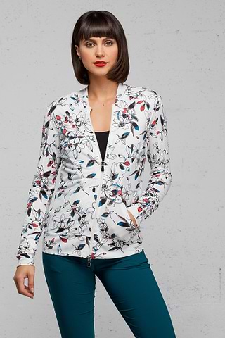 Chaqueta de jersey con estampado floral Majeste de estilo primaveral