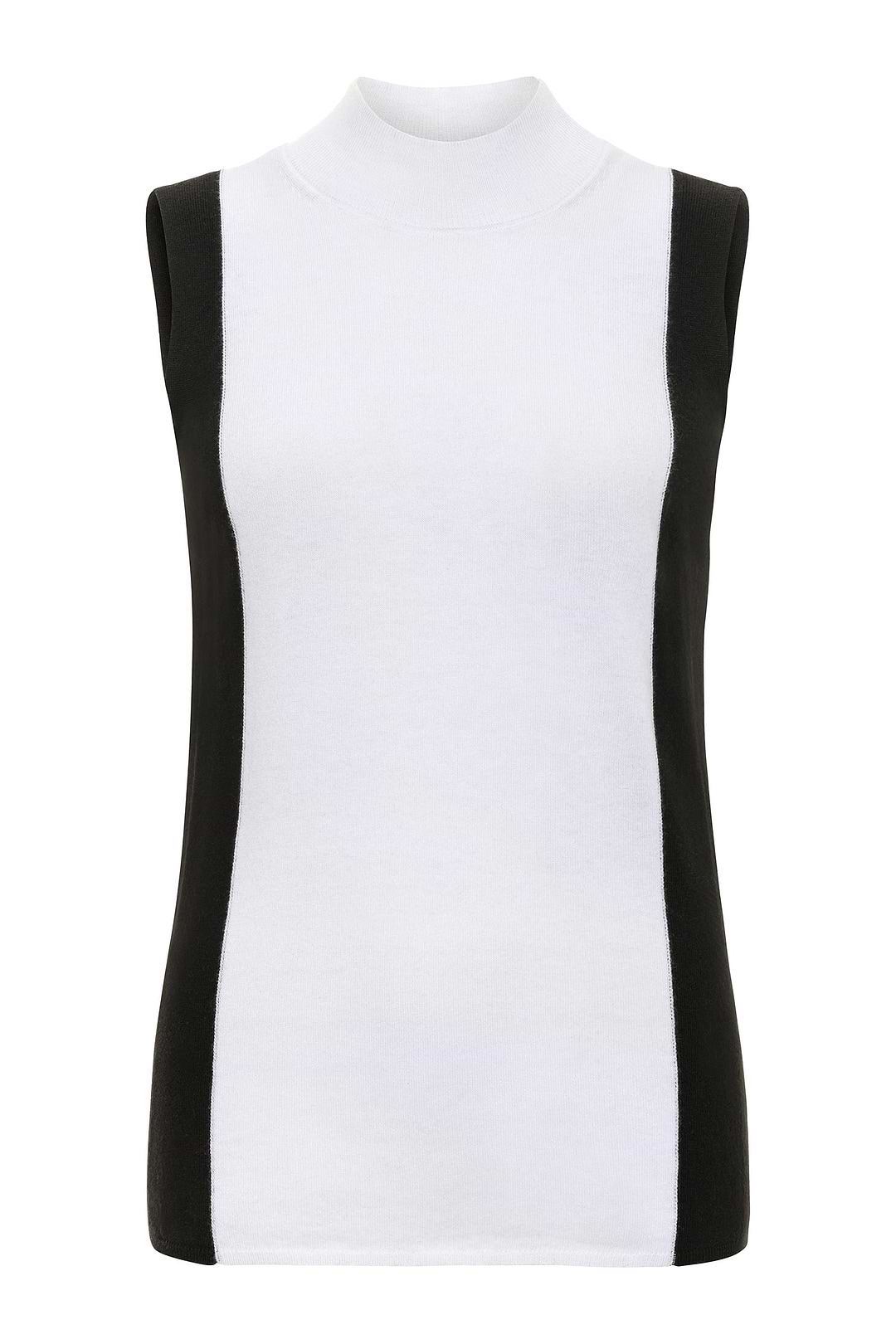 Blusa de cuello alto en mezcla de cachemira en contraste de Abryl