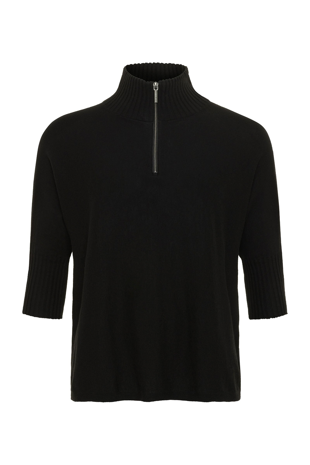 Pull Lucely à col montant et manches coudées 1/4 zip