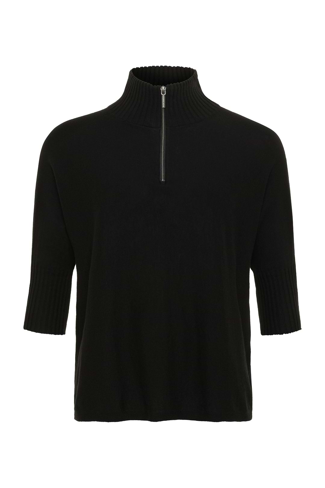 Pull Lucely à col montant et manches coudées 1/4 zip