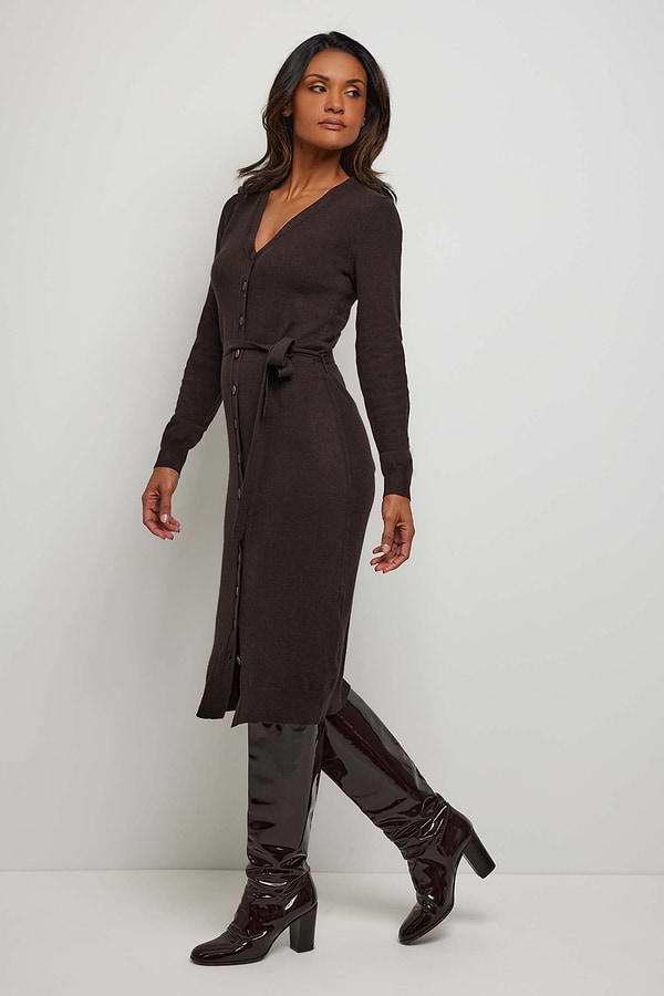 Vestido de suéter de cachemira Avery