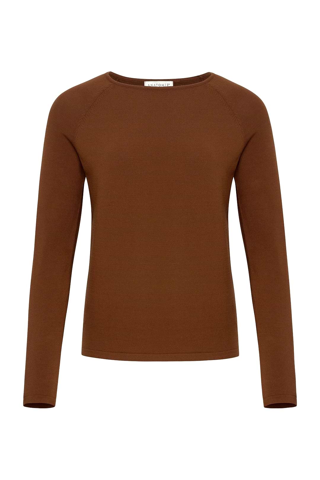 Connie Sweater Knit Baseball Sleeve Shirt in Brunette