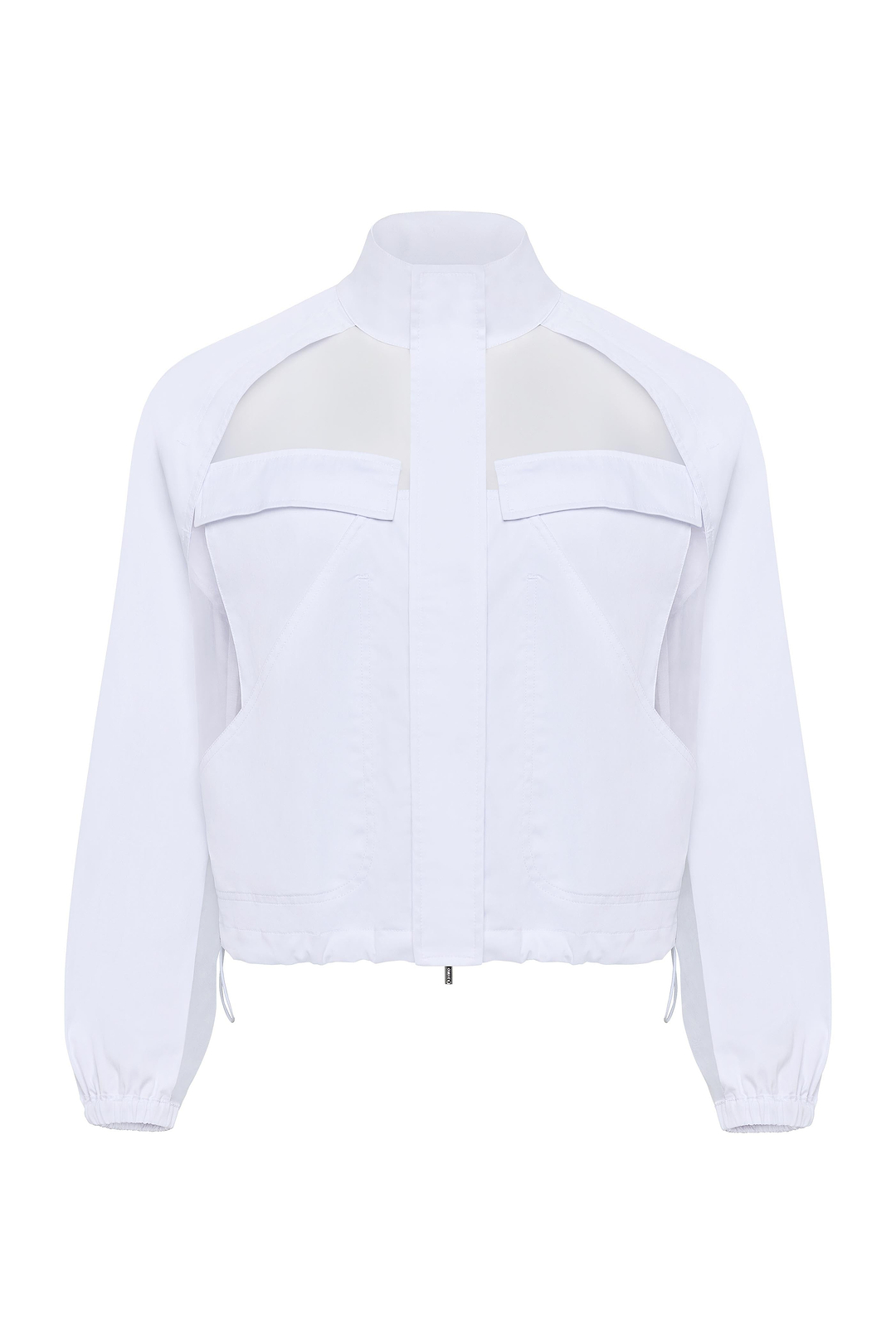 Crystal Stretch Poplin & Organza Jacket