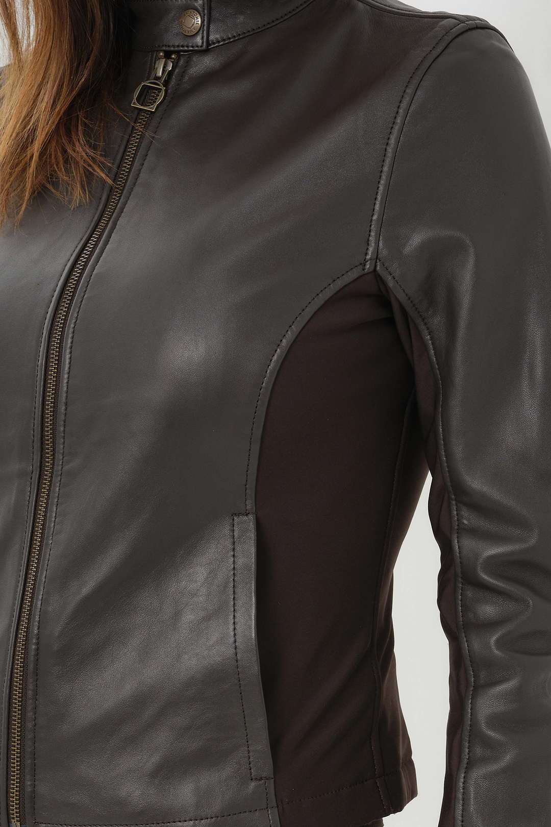 Kensington Mixed Media Moto Leather Jacket