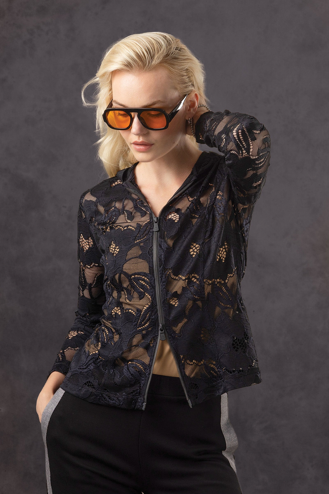 Veste Lace Bree à fermeture éclair intégrale et capuche