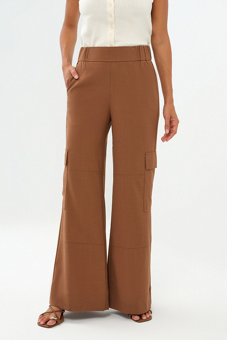Pantalón cargo ancho con pernera ancha y tejido Herron