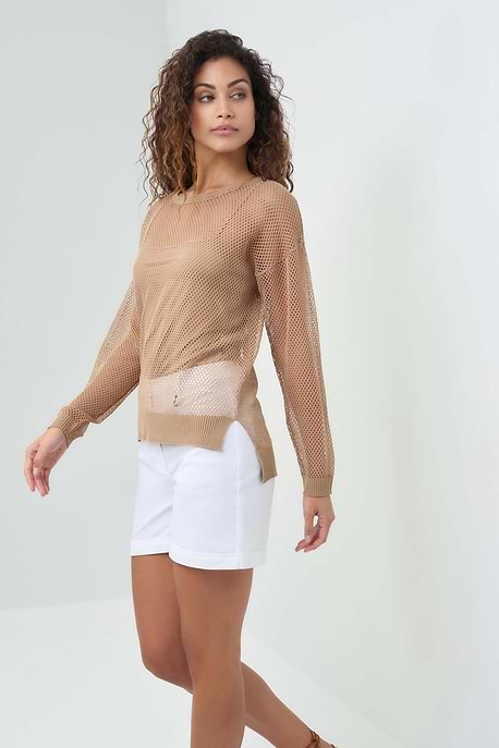 Emma Open Knit Pullover Top