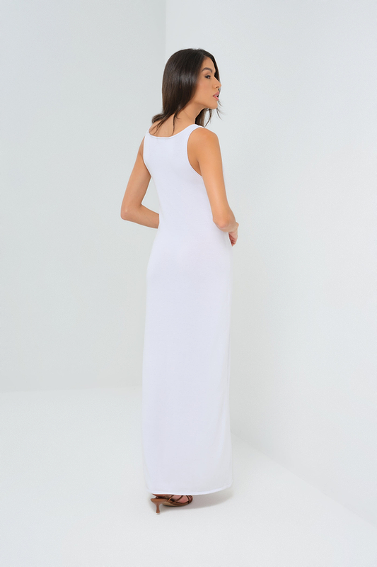 Milo Knit Maxi Dress with Button Front