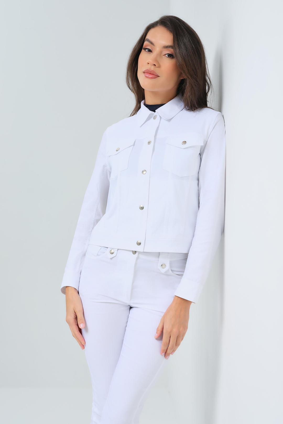 Delilah Performance Cotton Trucker Jacket