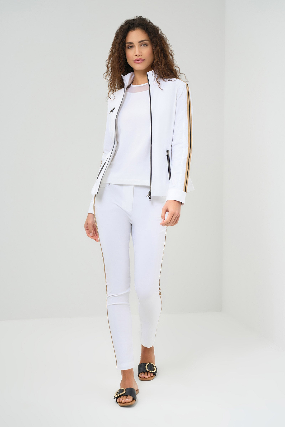 Chaqueta de carreras Justine con rayas laterales