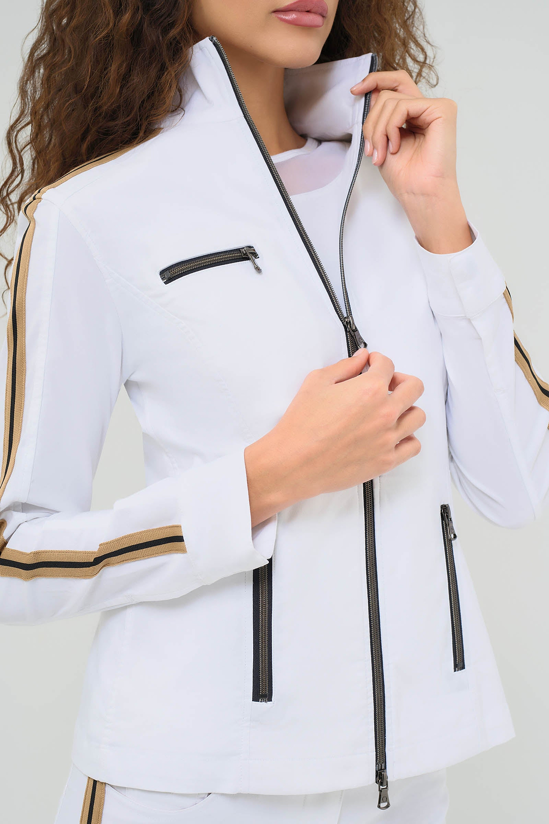 Chaqueta de carreras Justine con rayas laterales