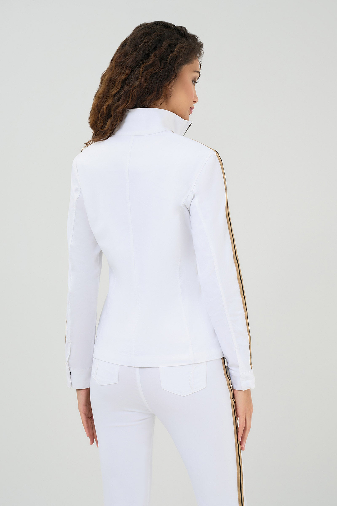 Chaqueta de carreras Justine con rayas laterales