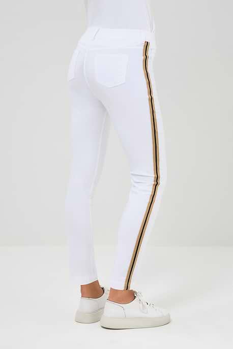 Pantalón ajustado de algodón de alto rendimiento con rayas Luli