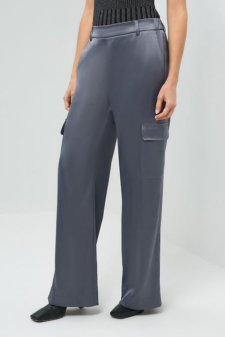 Pantalón cargo ancho de satén Candela