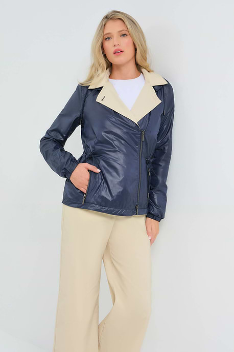 Chaqueta tipo gabardina reversible de algodón y nailon Lexie Performance