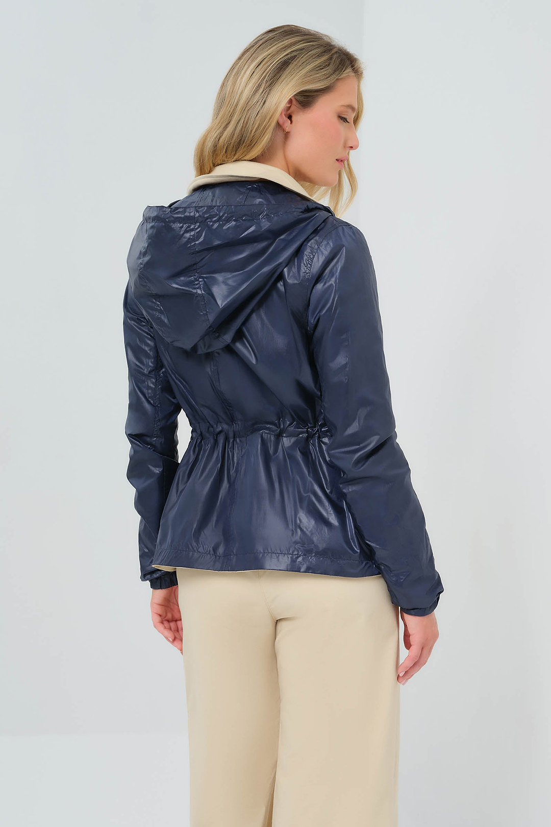 Chaqueta tipo gabardina reversible de algodón y nailon Lexie Performance