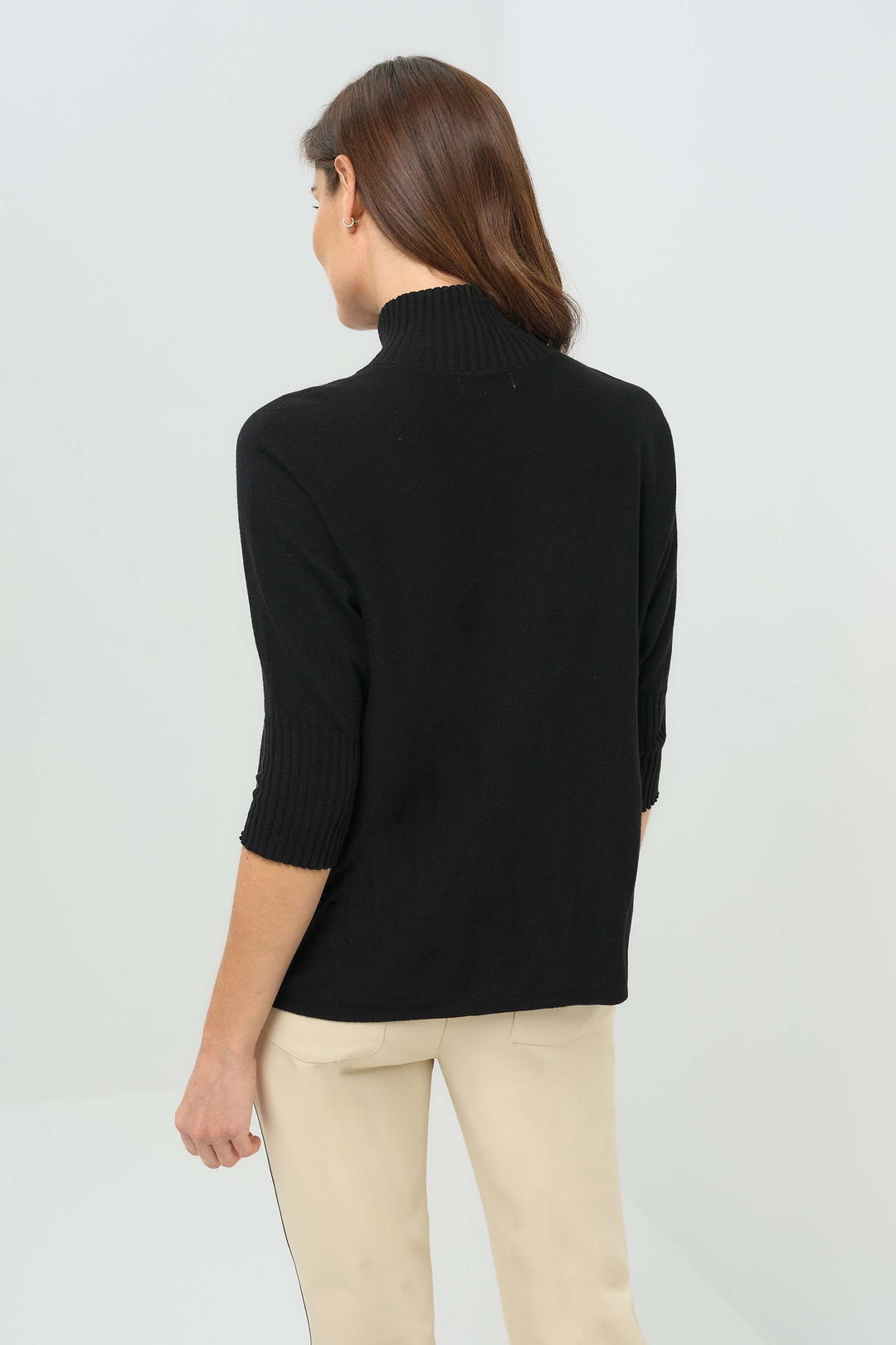 Pull Lucely à col montant et manches coudées 1/4 zip
