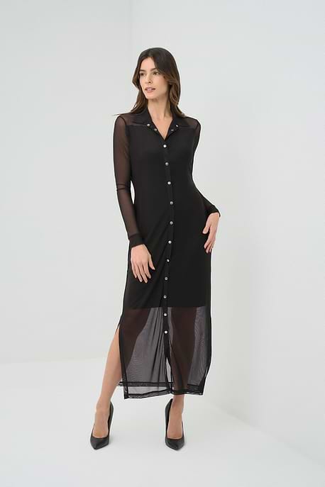 Vestido Colette con superposición de malla