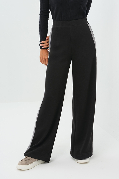 Pantalón de viaje de punto doble Mita con pernera ancha