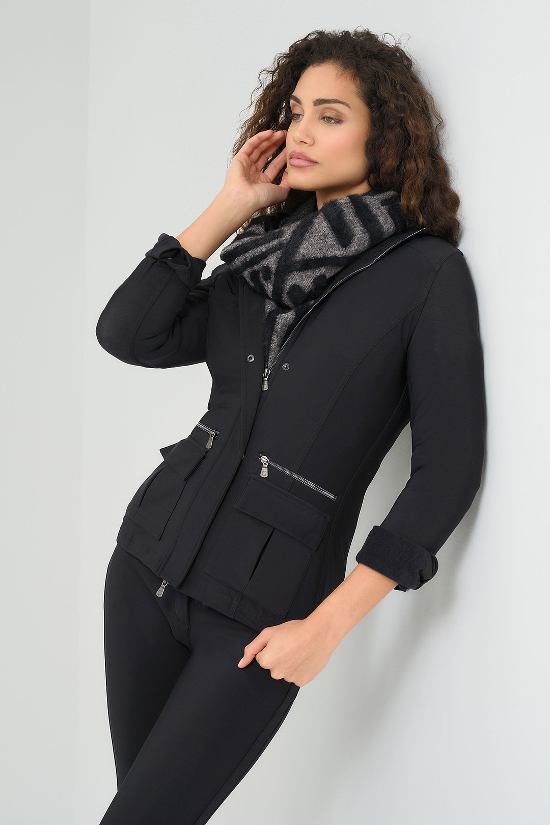 ジャケット・アウター aya yamanaka Blanket zip up jacket Look_33_Cozy_Kenya_Navy_3D_Jax