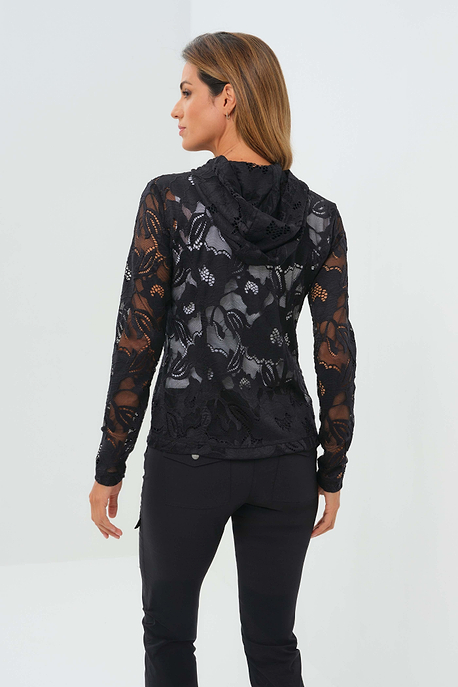 Chaqueta Lace Bree con cremallera completa y capucha