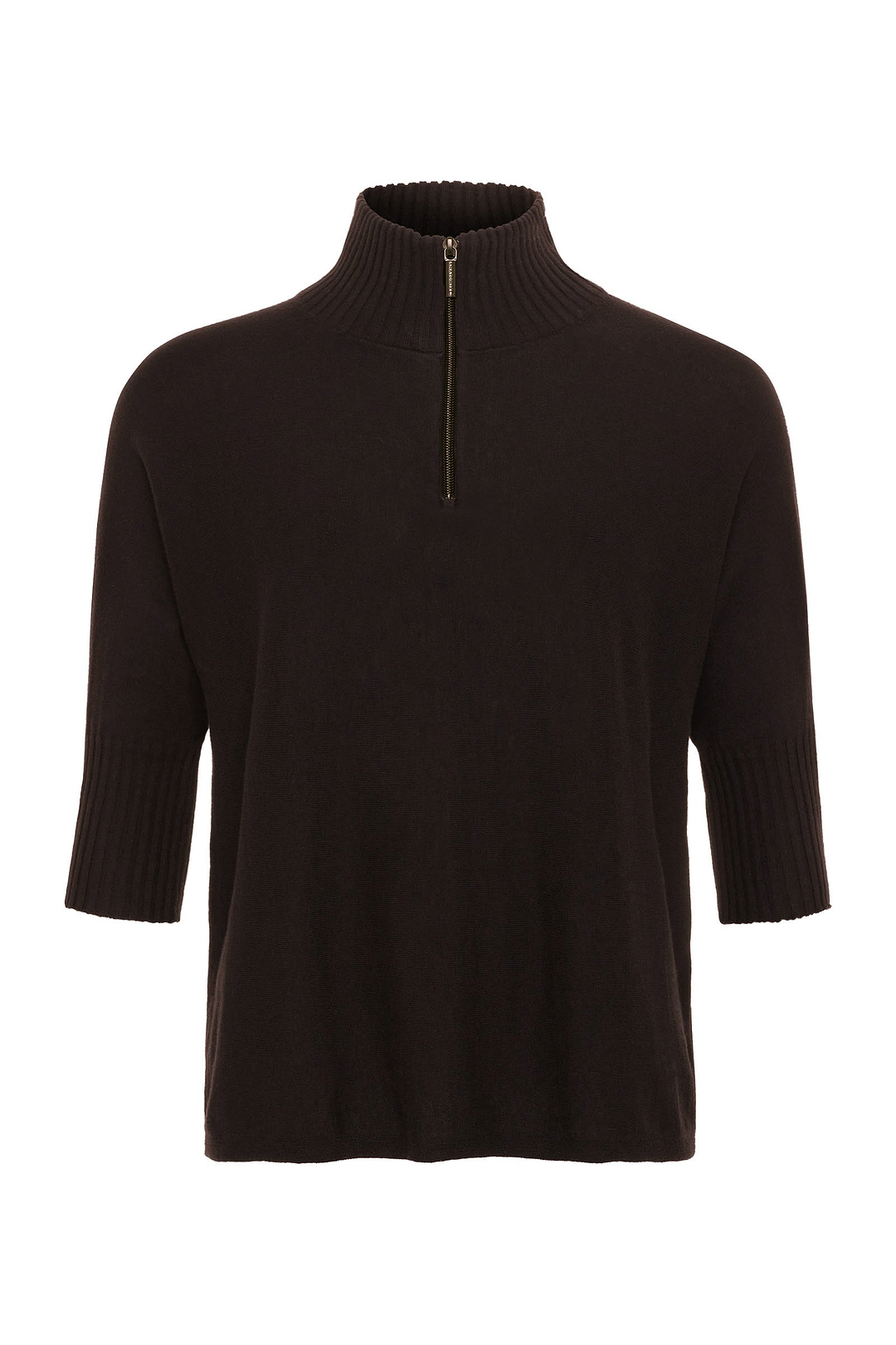 Pull Lucely à col montant et manches coudées 1/4 zip